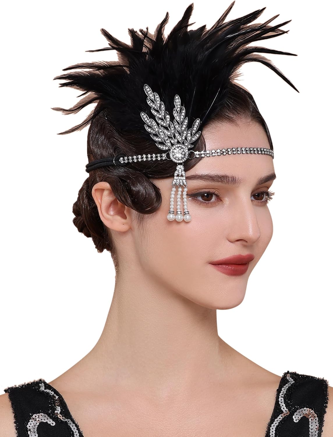 BABEYOND Flapper - Fascia per capelli da donna, stile anni '20, stile