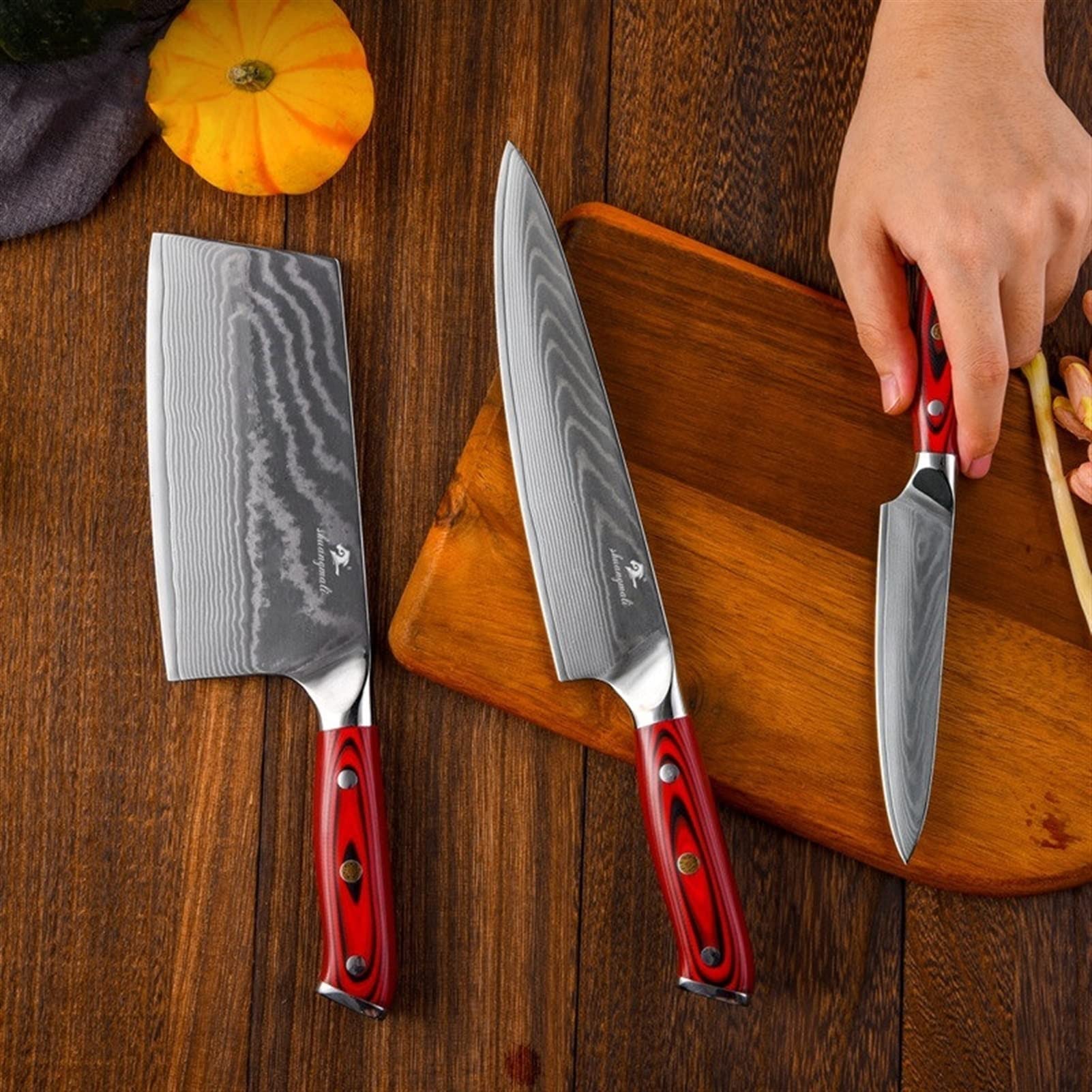 Set di coltelli da cuoco Damasco 67layer Damasco in acciaio Coltelli da cucina Coltelli da cucina Cottura cinese affettatura Coltello da cucina Set da cucina Coltello da cucina