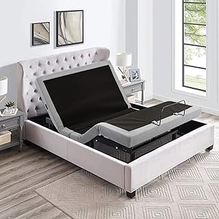 Irvine Home Collection Twin XL Adjustable Bed Base, Loaded Features, Zero Gravity, Anti-Snore, Programmable Memory Positio...