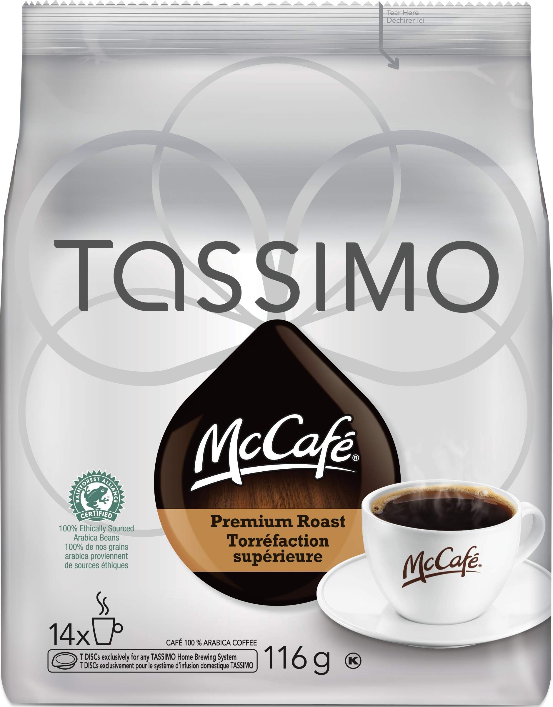 McCafe Premium Medium Dark Roast T-Discs, 14 Count, For Tassimo Coffee Makers