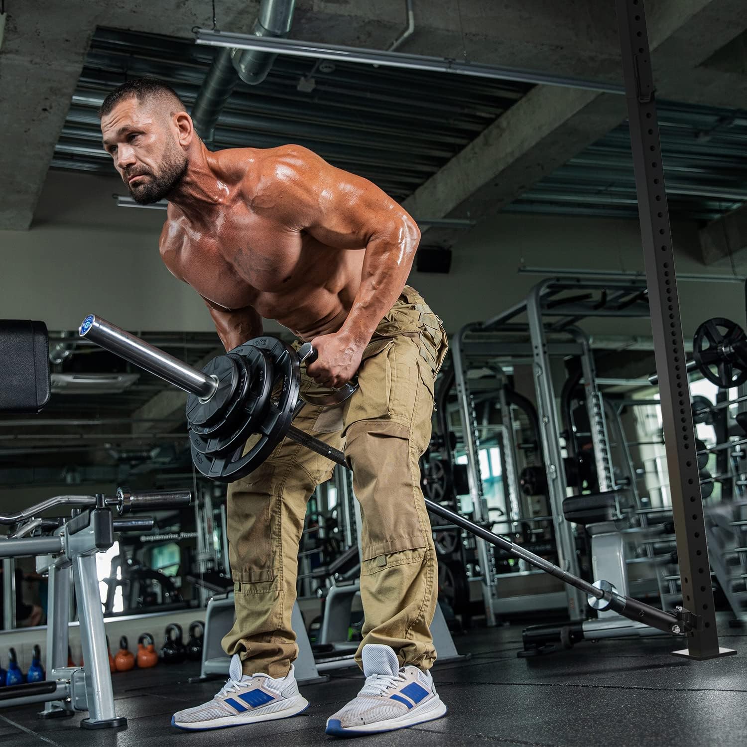 A2ZCARE Power Rack Mounted Landmine Attachment, T Bar Row Landmine Base, Fit 2-inch Olympic Row Bar, Compatible with 3x2 & 3x3 inch Power Cage