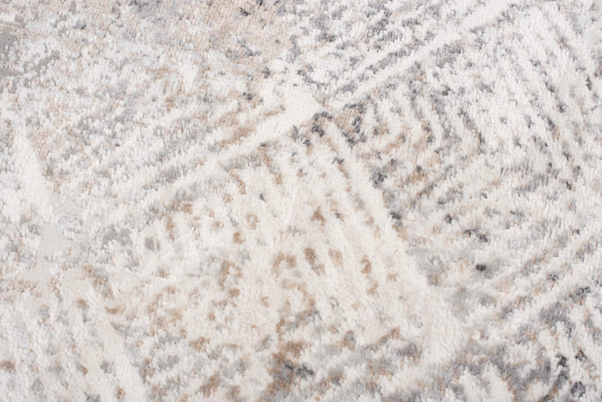 Tapiso Valley dywan z krótkim włosiem, jasnoszary, beżowy, kwadratowy, wzór Used efekt melanżowy, rozmazywanie, do salonu, sypialni, 200 x 300 cm