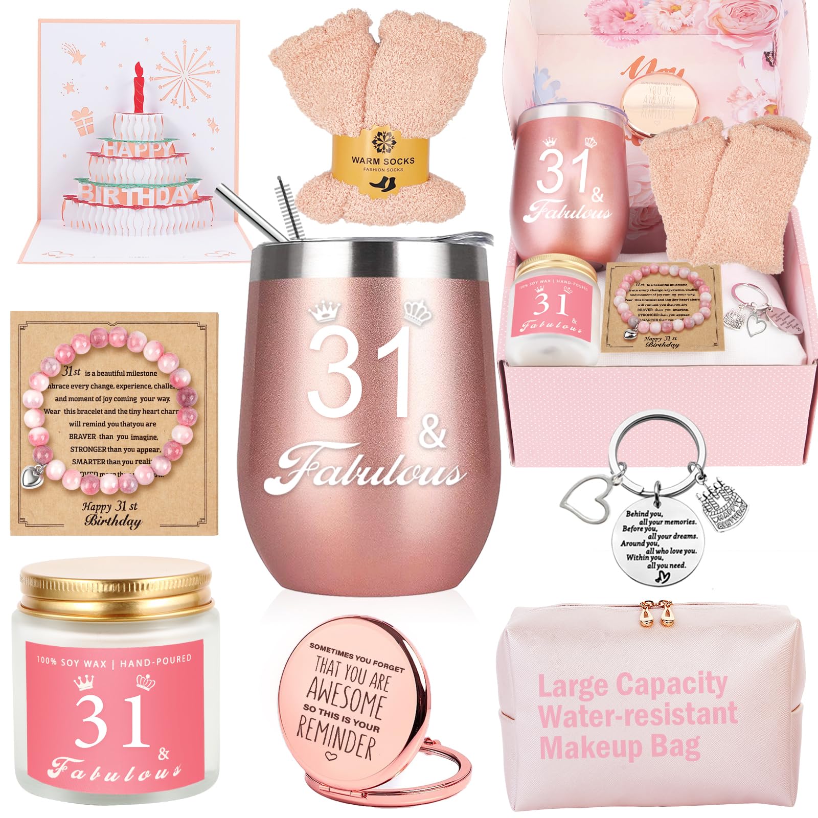 Awfrky Birthday Gifts for Women, Birthday Gift Box Set for Woman Best Friends Female Sister Mom Daughter Wife Her Girlfriend Coworker Bestie, Unique Gifts for Women — view 25