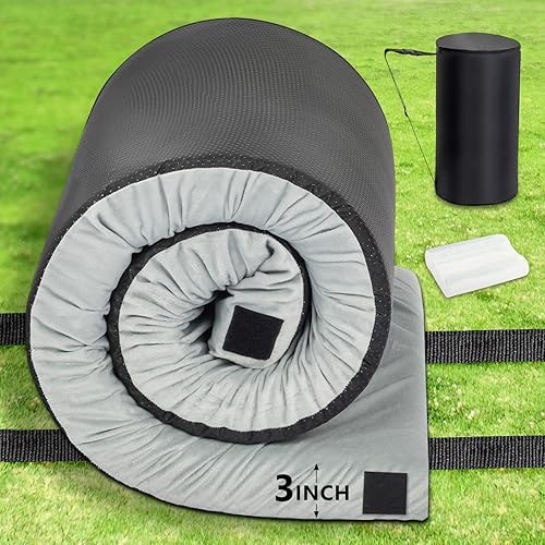 VINGLI Colchón de espuma viscoelástica de 3 pulgadas, colchón portátil para dormir, cama enrollable para adultos cochetiendacunas