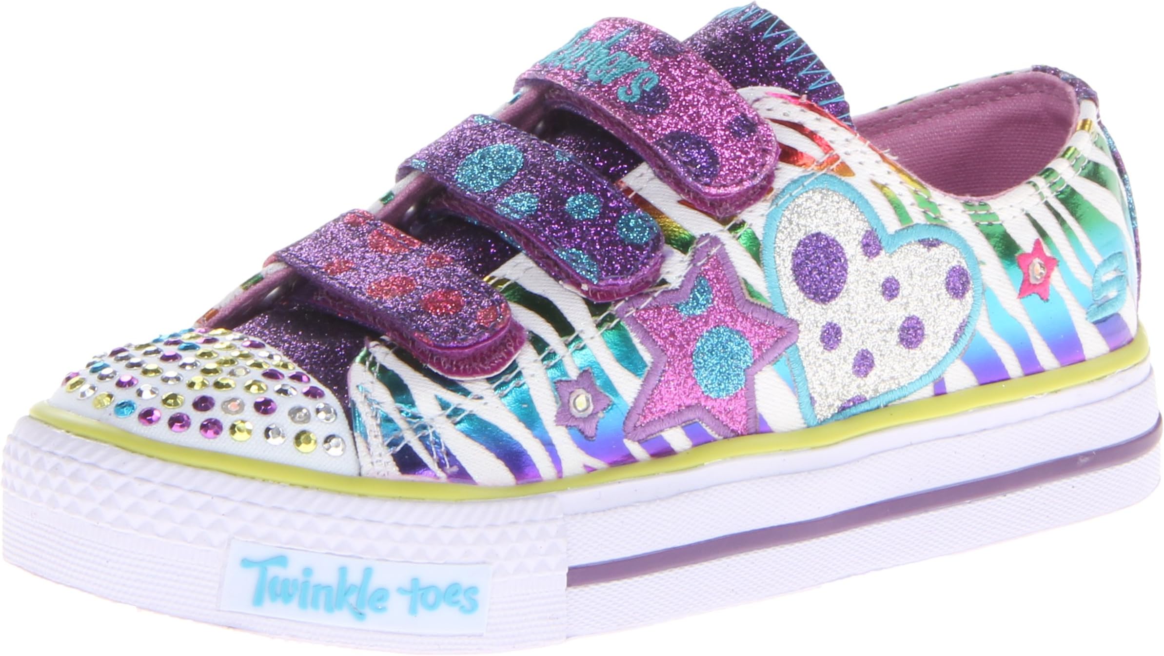 Skechers Twinkle Toes Shuffles Polka Dot Crushers Light-Up Sneaker (Little Kid)