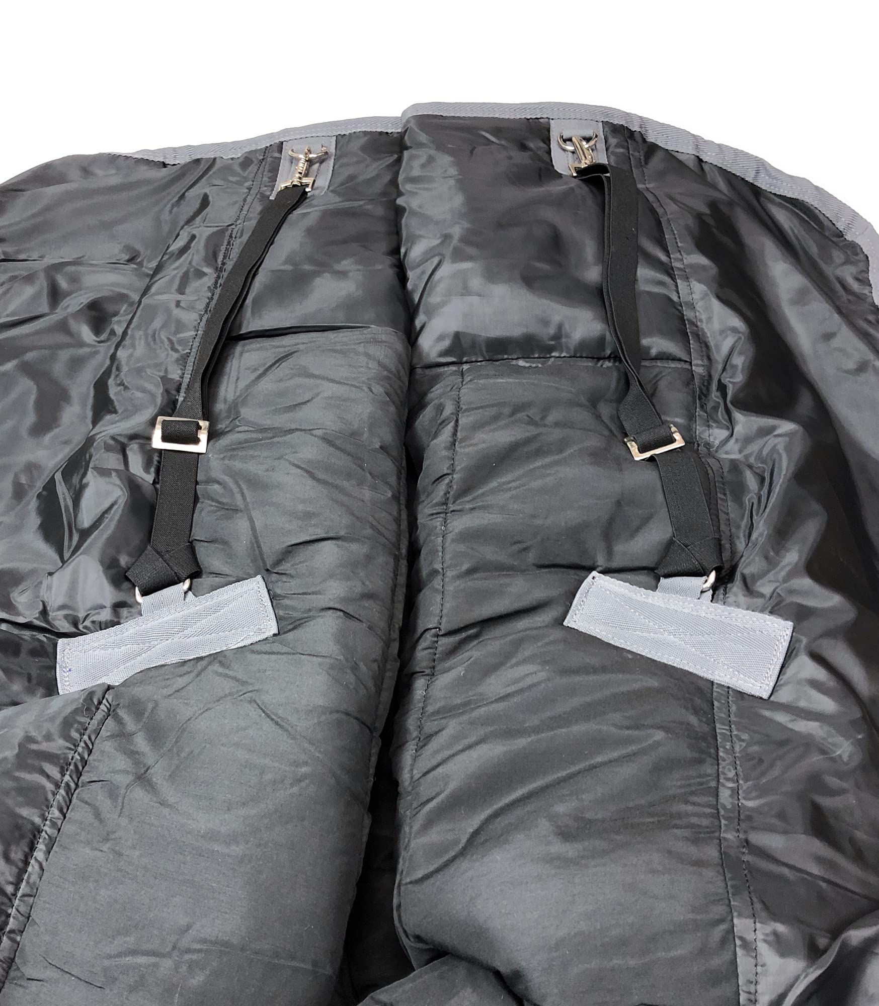 Horses, Coperta da Paddock per Cavallo Turnout 200 gr, Impermeabile, con il Copricollo Staccabile, Resistente, con Cinghie ad Incrocio, Blu 135 cm