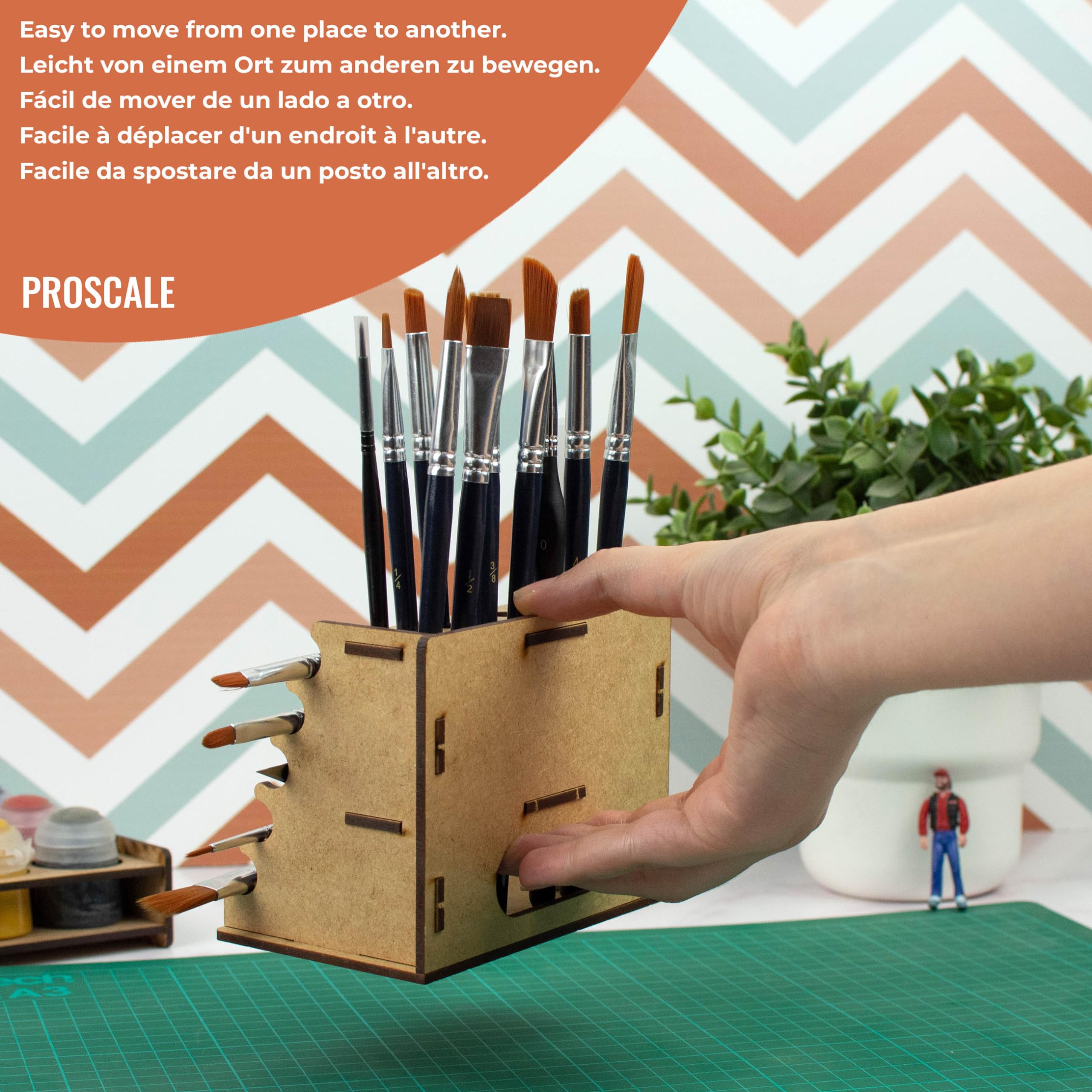 PROSCALE Brush Holder & Tool Organizer for Hobby Miniatures & Art - Image 3