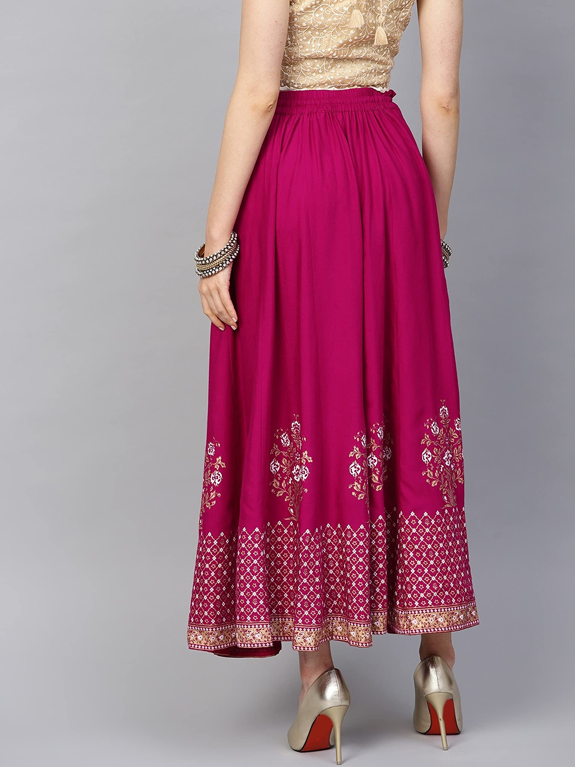 Gonne da donna lunghezza midi fluttuante altalena svasata plissettata alta vita elastica casual floreale a pois stampato lungo maxi gonna