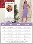 WNEEDU Womens 2026 Summer Dresses Bodycon Sleeveless Slit Ribbed Midi Dress | Trendy casual style,Stretchy knit fabric,Easy to wear with heels or jackets,Suitable for vacation party work daily wear