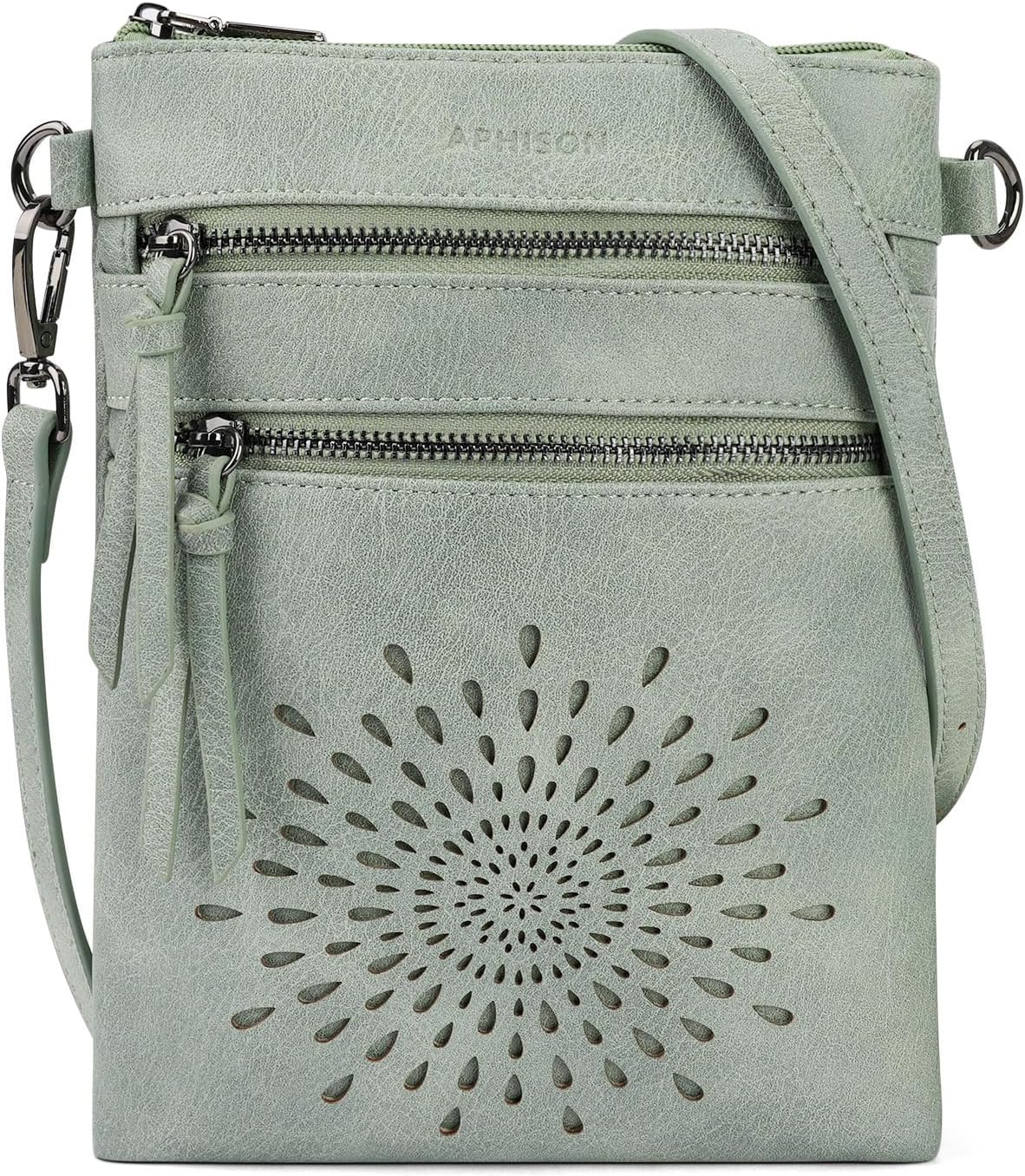 APHISON Crossbody purse for Women, Vegan Leather Sunflower Crossbody Phone Handbags with Adjustable Strap