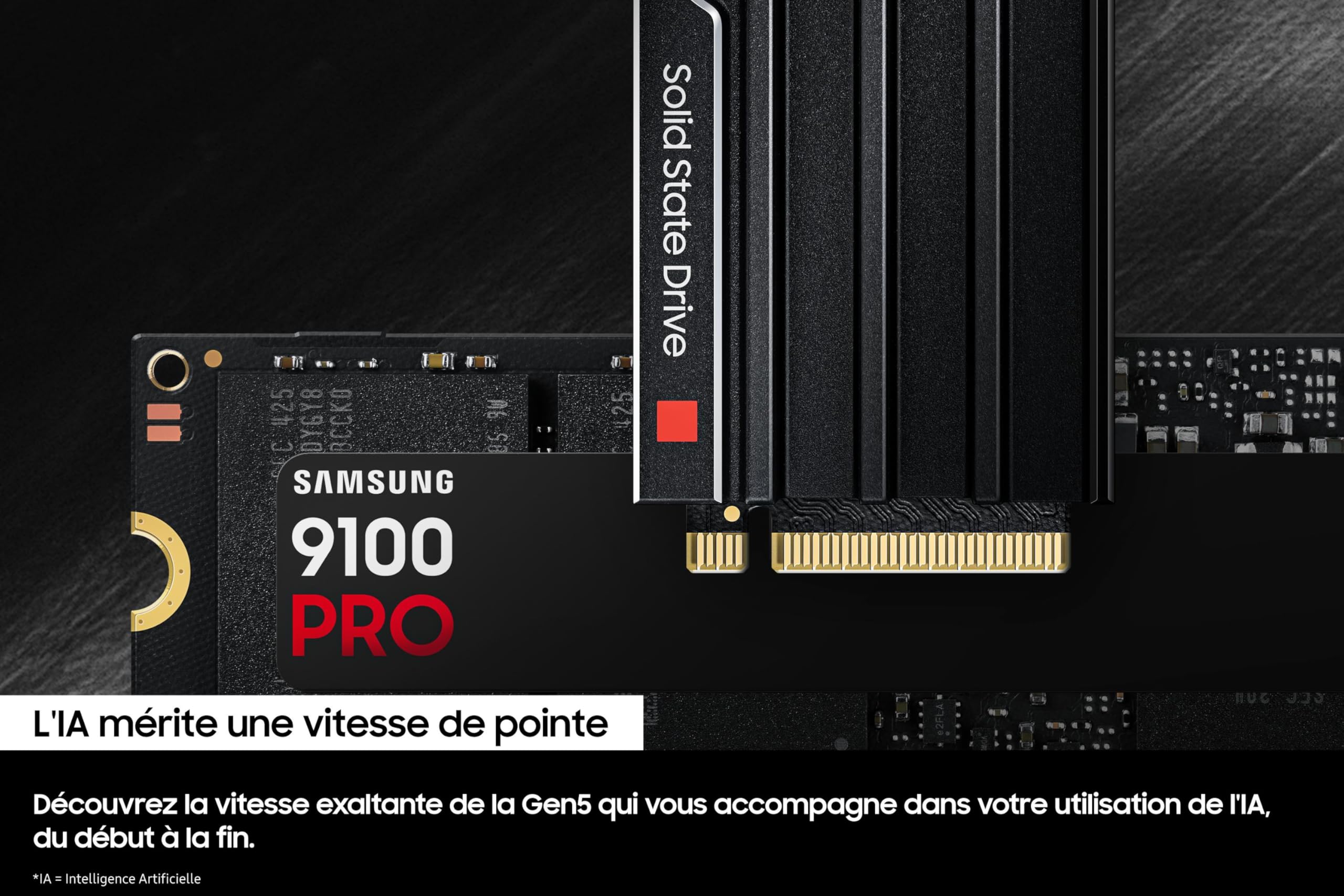 Samsung SSD Interne 9100 Pro, NVMe 2.0 PCIe 5.0x4, 2To, 14 800 Mo/s, MZ-VAP2T0BW