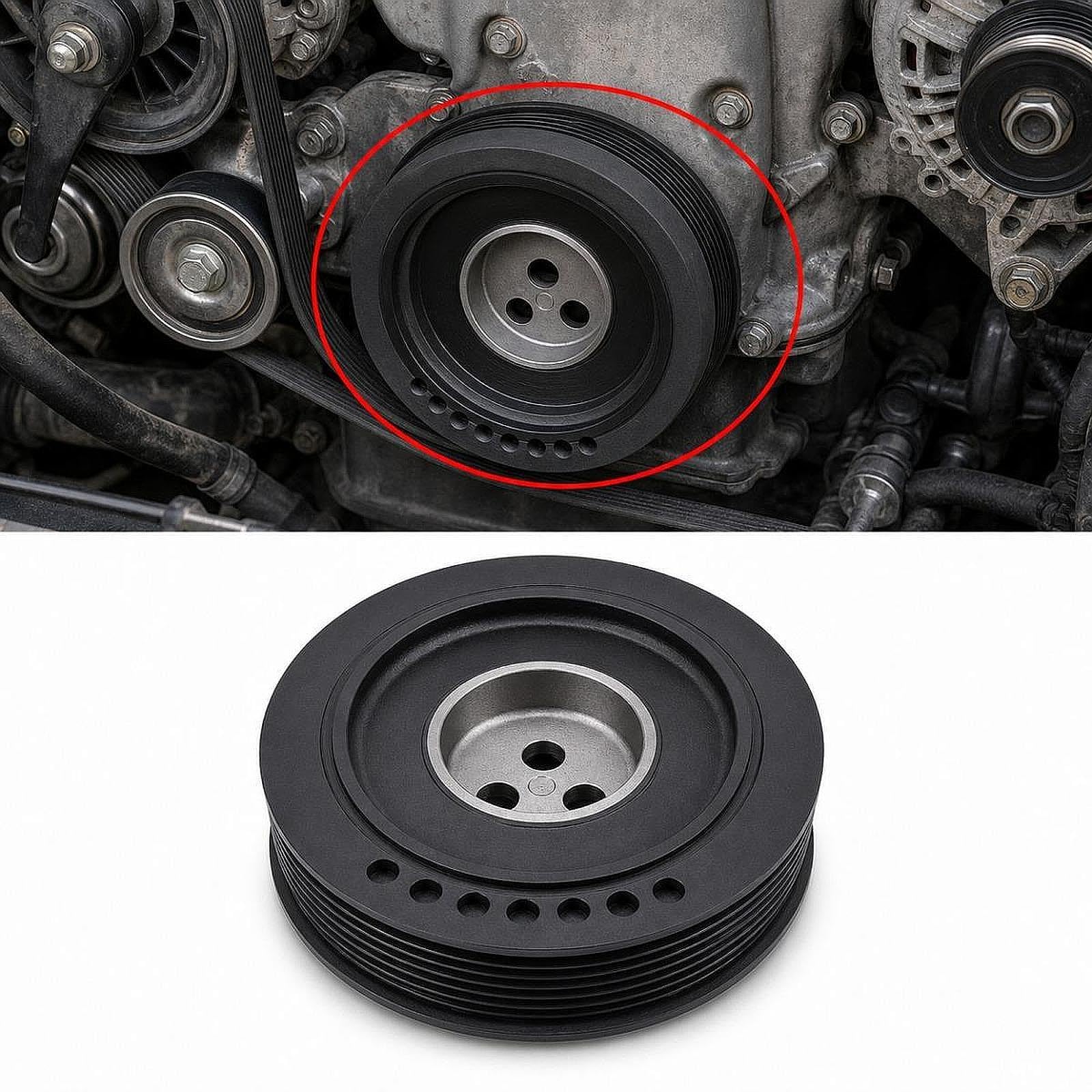 Pulley Ruota Albero Motore Pulizia Riparazione Ricambio Automobilistico Installazione Veloce Materiale Metallico Resistente Adatto per