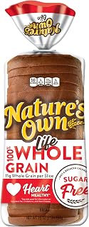 Nature's Own Life 100% Whole Grain Bread, Sugar Free Sandwich Bread, 16 oz Loaf