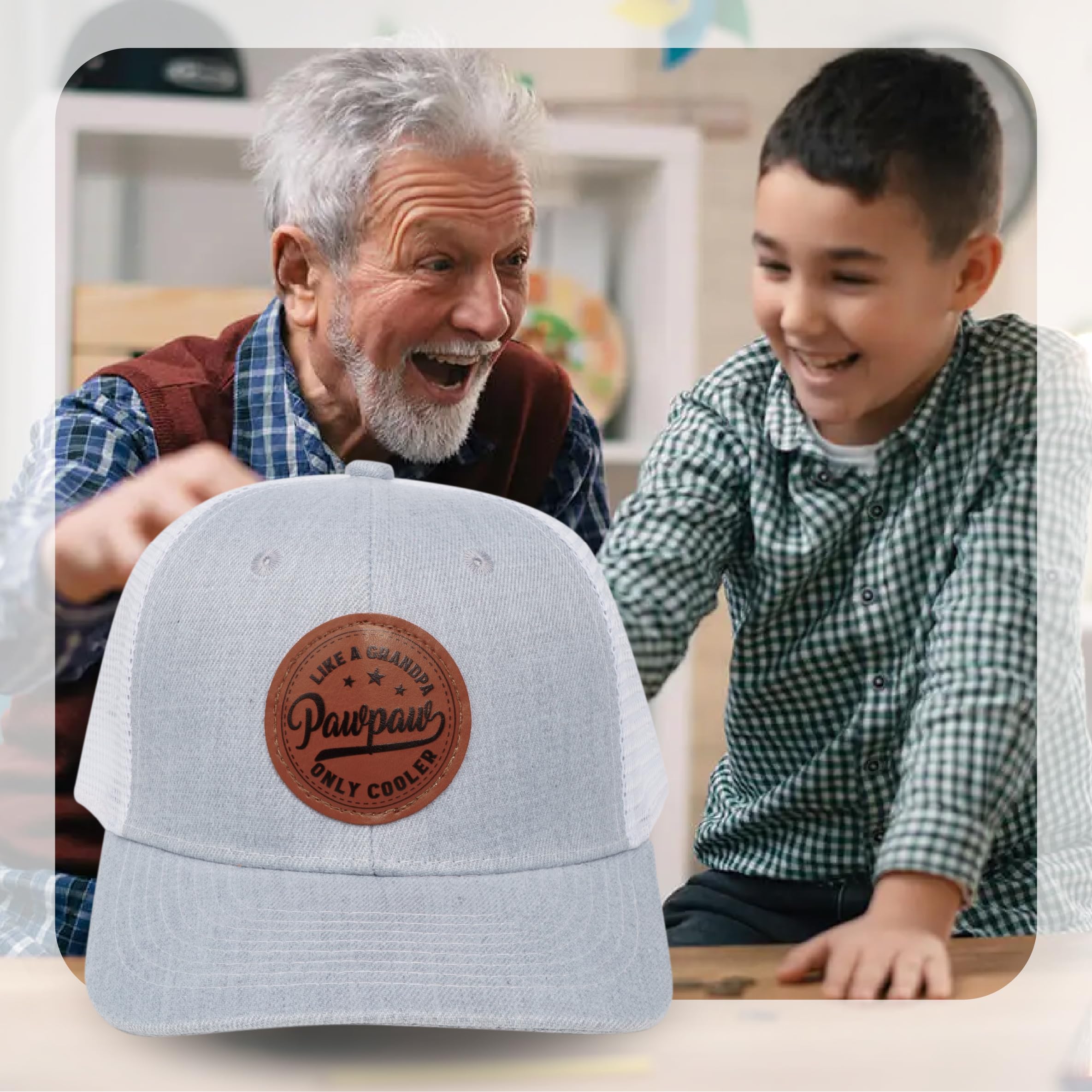 Men Hat Baseball Cap Christmas Fathers Day Birthday, Gifts for Men Trucker Grey Baseball Cap