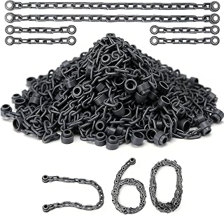 Dark Gray Chain Link Bulk Accessories Pack, 30Pcs Chain 21 Link and 30Pcs Chain 5 Link, Compatible with Lego Parts and Pieces