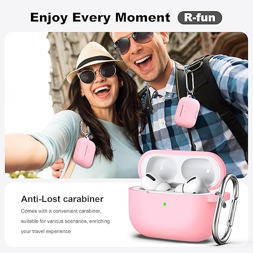 Miniatura 47 de R-fun Funda compatible con AirPods Pro de 2ª/1ª generación con kit de limpieza, silicona protectora completa compatible con funda de carga Apple
