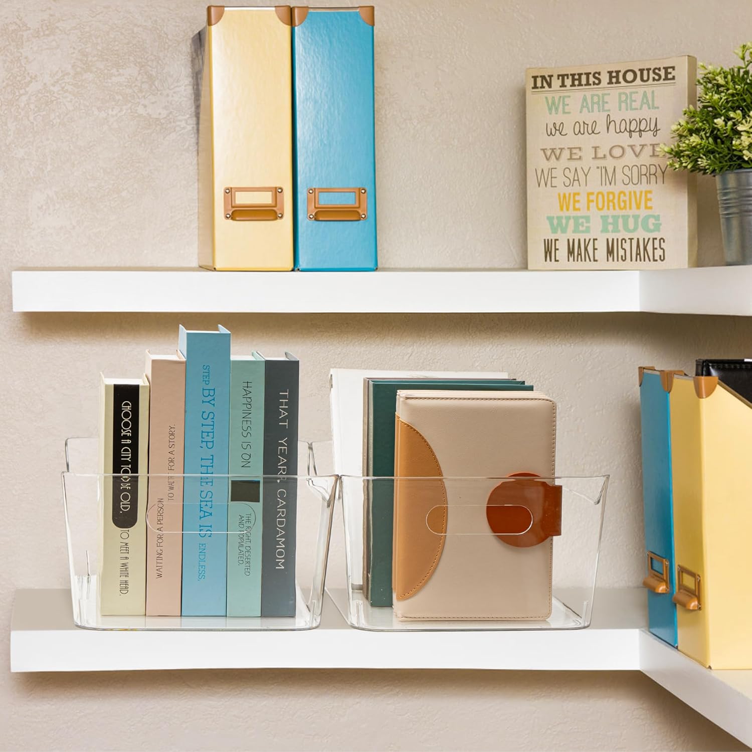 Tiawudi 6 Pack Plastic Storage Bins, Extra Large Pantry Organizer, 13.5" x 10" Clear Storage Containers and Organizer Bins, Multi-Use Bins for Home, Kitchen, Closet and Cabinet - Image 9