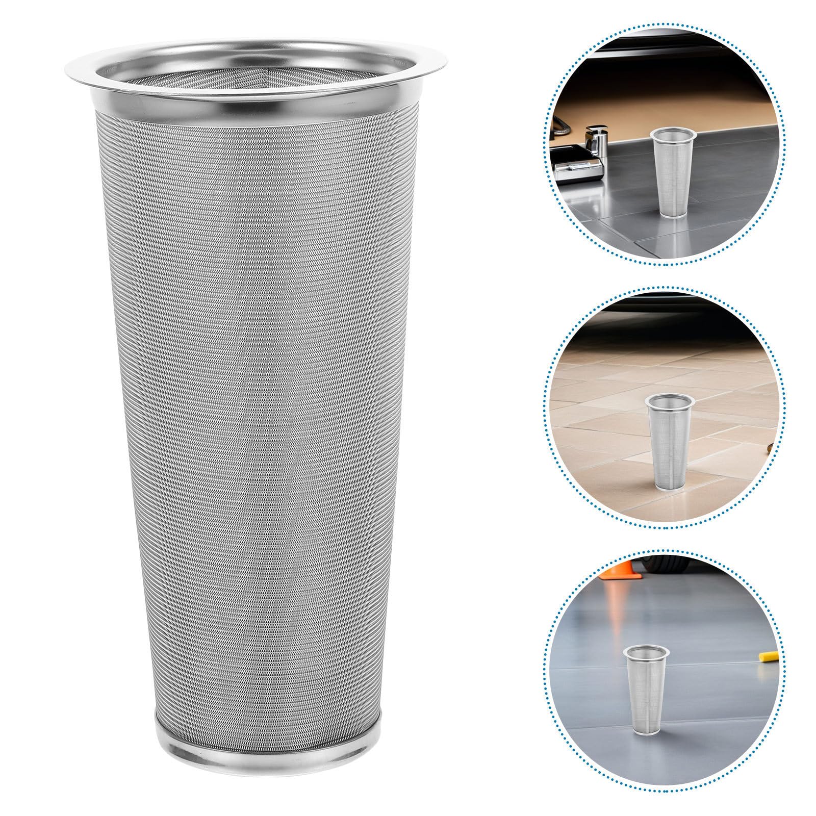 iplusmile Kraftstofftank Feinmaschenfilter aus Edelstahl 304, 2 Stück, konischer Siebkorb mit Flansch, wiederverwendbar, ideal für Lkw und Boote