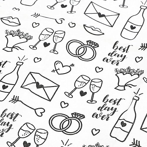 Miniatura 6 de Pañuelos faciales con temática de boda, paquete de 24 unidades, 3 capas, tamaño de viaje, recuerdos de fiesta, 240 unidades en total