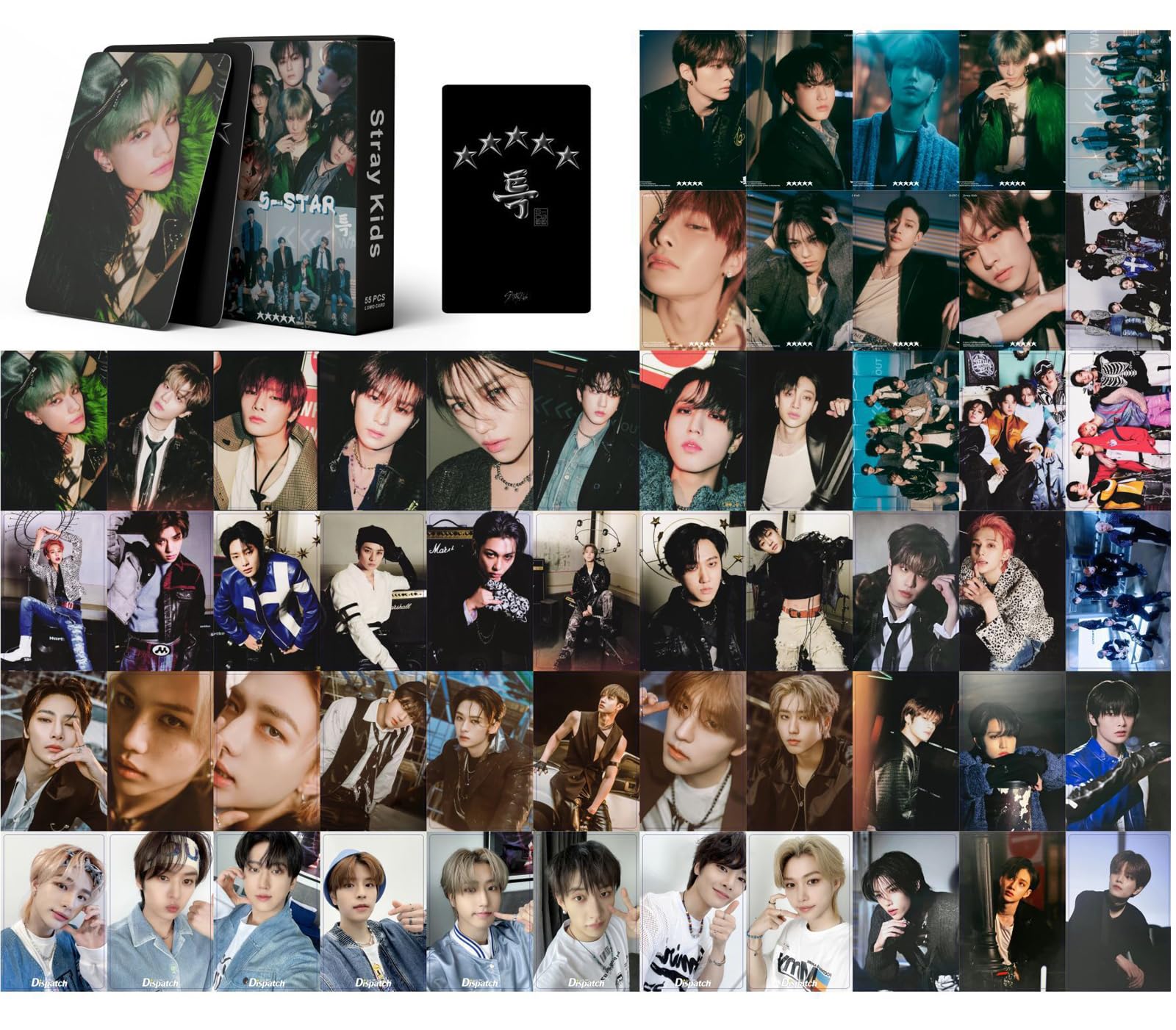 Stray Kids Fotokarten 400 Taschen, Kpop-Sammelalbum mit 4 Fächern, insgesamt 50 Seiten, süßer Cartoon-Fotokartenordner, Idol-Cartoon-Fotoschutzalbum, Geschenke für Jungen und Mädchen