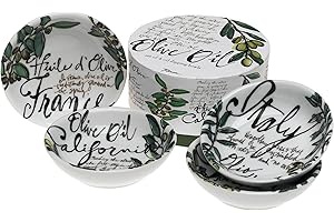 Elegant White Ceramic Olive Oil Dipping Dishes