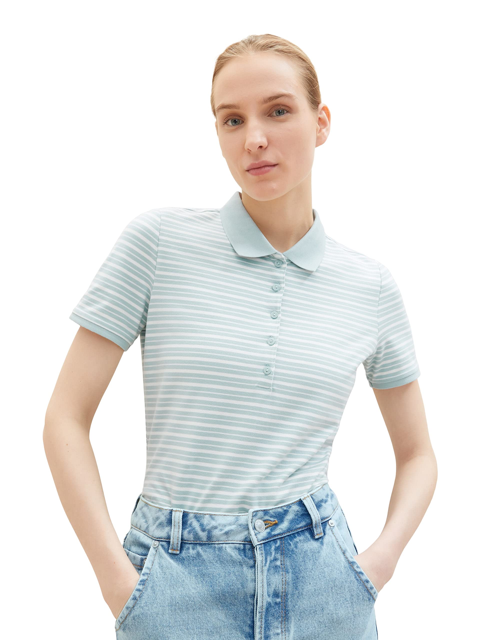 TOM TAILOR Damen Poloshirt mit Muster