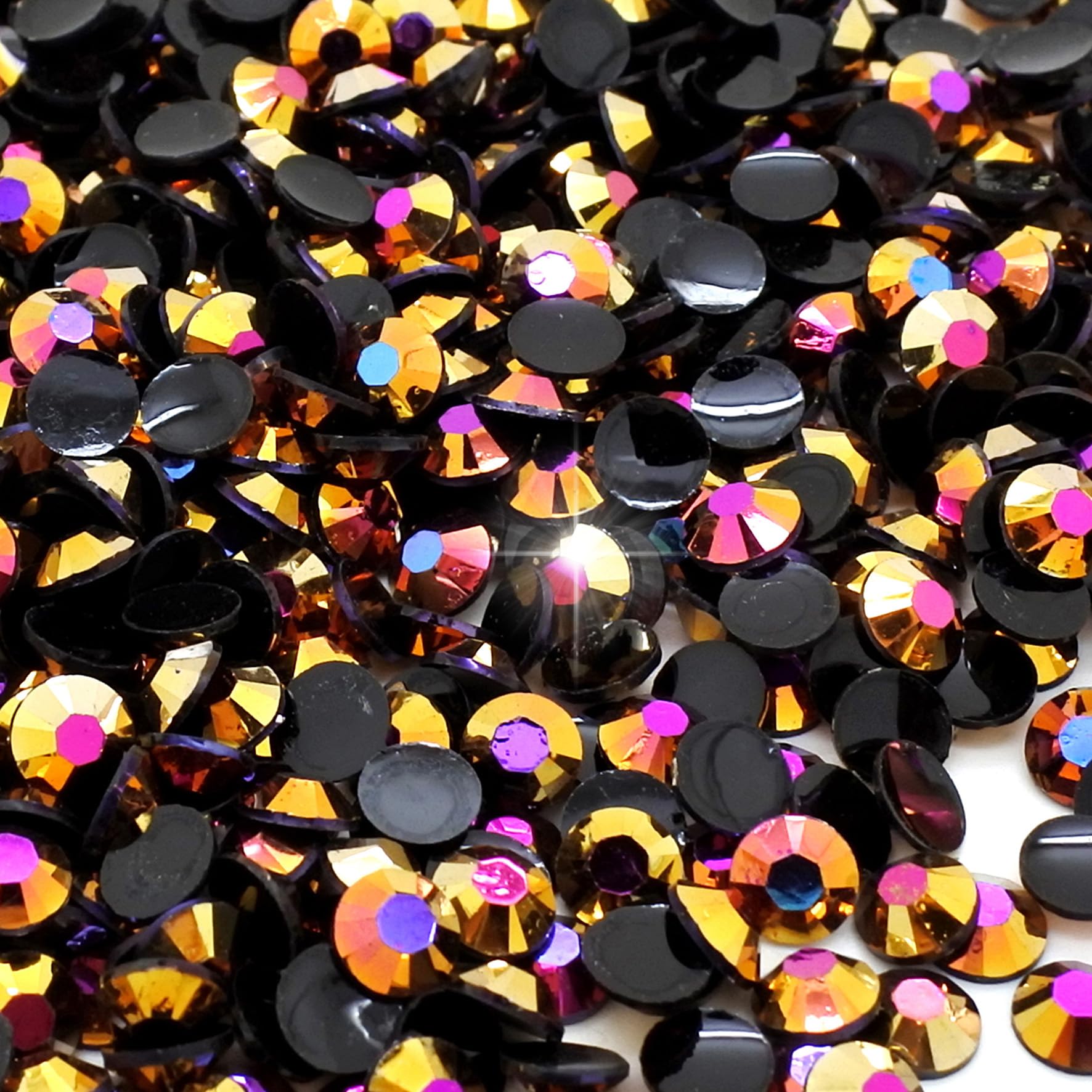 Little Snow Direct® Pack of 1000 Resin Crystal Flat Back Rhinestones Diamante Gems Nail Art & Crafts (Black, 4mm) — view 40