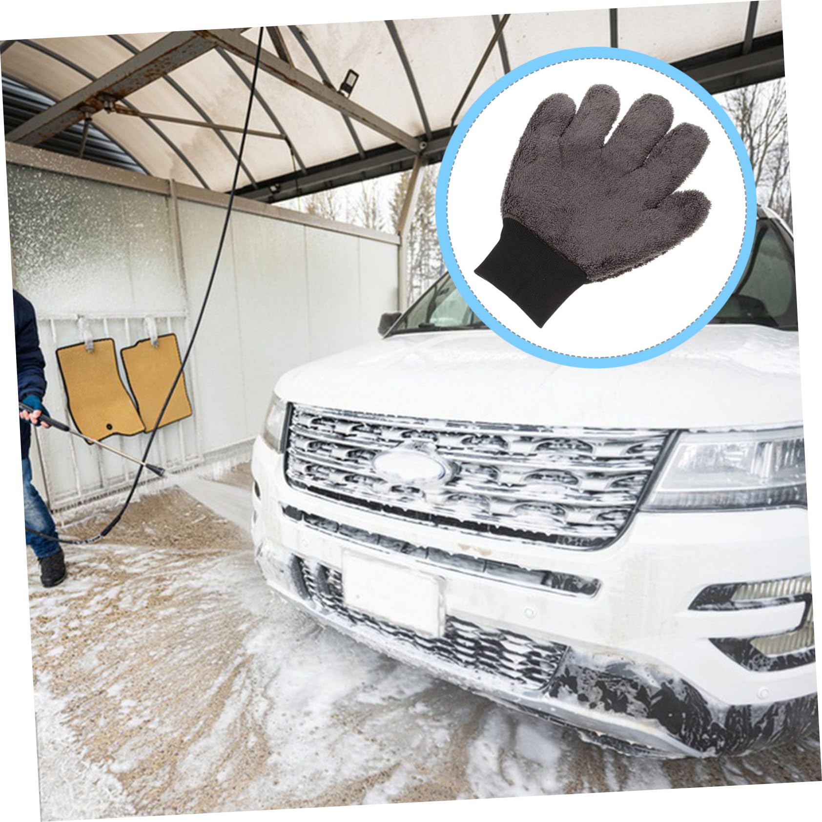 Gatuida 4pezzi Guanto Per Lavaggio Auto Microfibra Guanto Antigraffio Per Pulizia Veicoli Leggero e Facile Da Usare Per Manutenzione Auto e Pulizia Domestica
