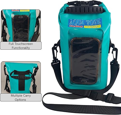 Miniatura 3 de Bolsa cruzada para teléfono celular, color verde azulado, 100% impermeable, flotante, protección seca para tu dispositivo móvil durante todos los