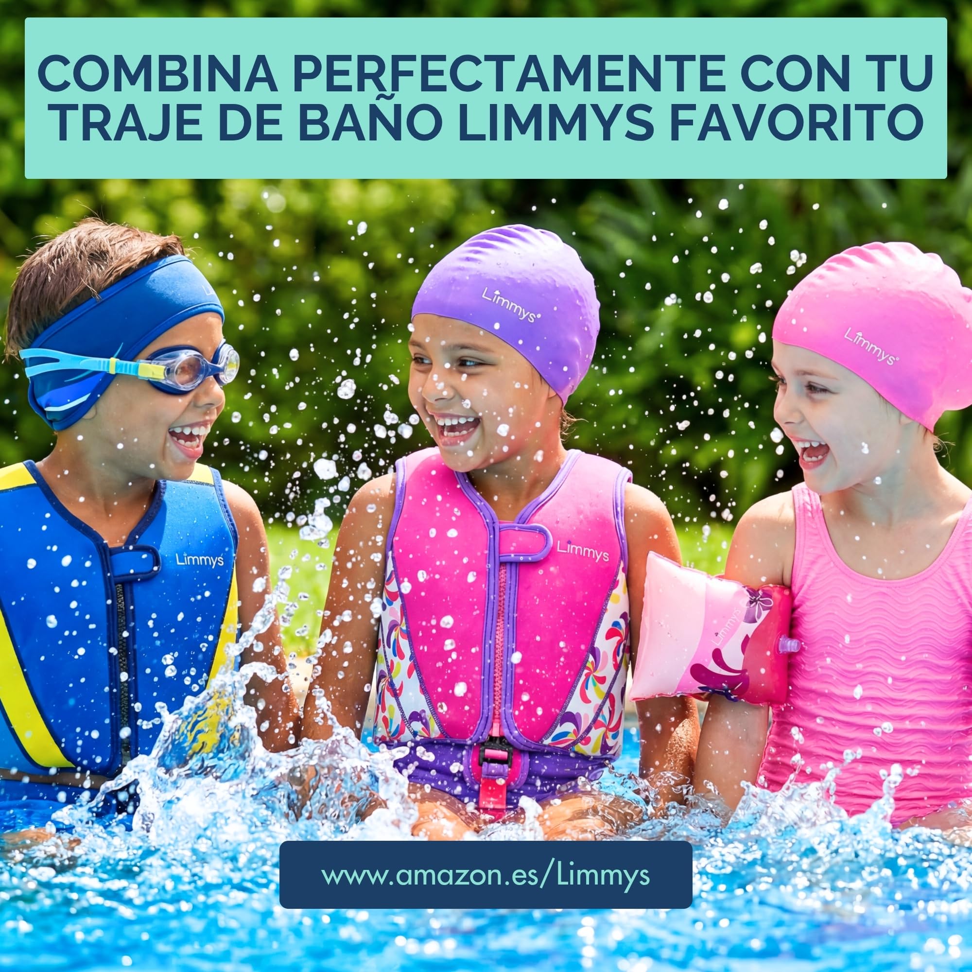 Chaleco de Natación Limmys para Niños – Sistema de Flotación Ajustable de 8 Paneles, Certificado CE, Diseño Premiado, Neopreno Suave, Construcción Resistente, Bolsa de Transporte Incluida