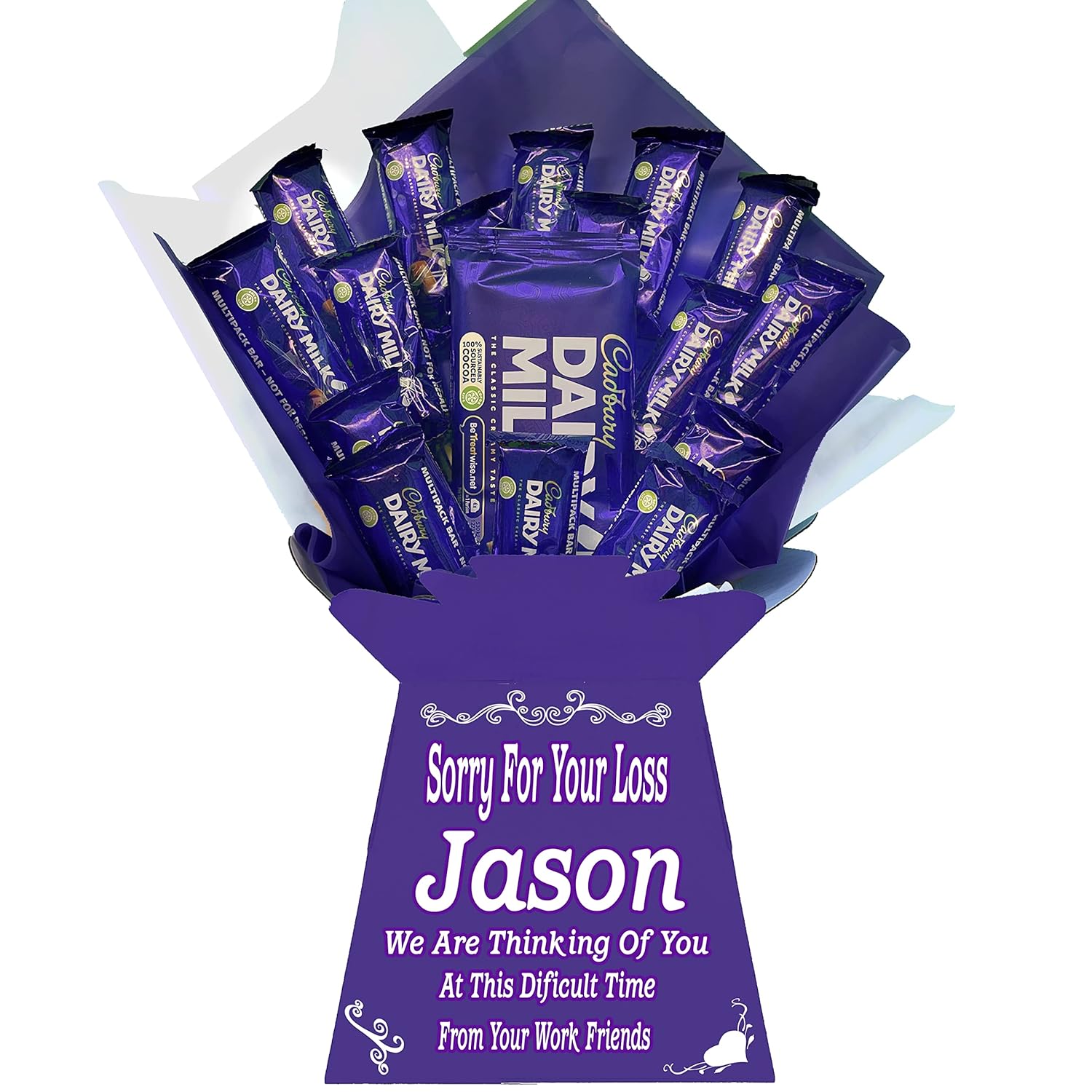 Personalized Chocolate Candy Hamper Gift Bouquet Made With CADBURY DAIRY MILK