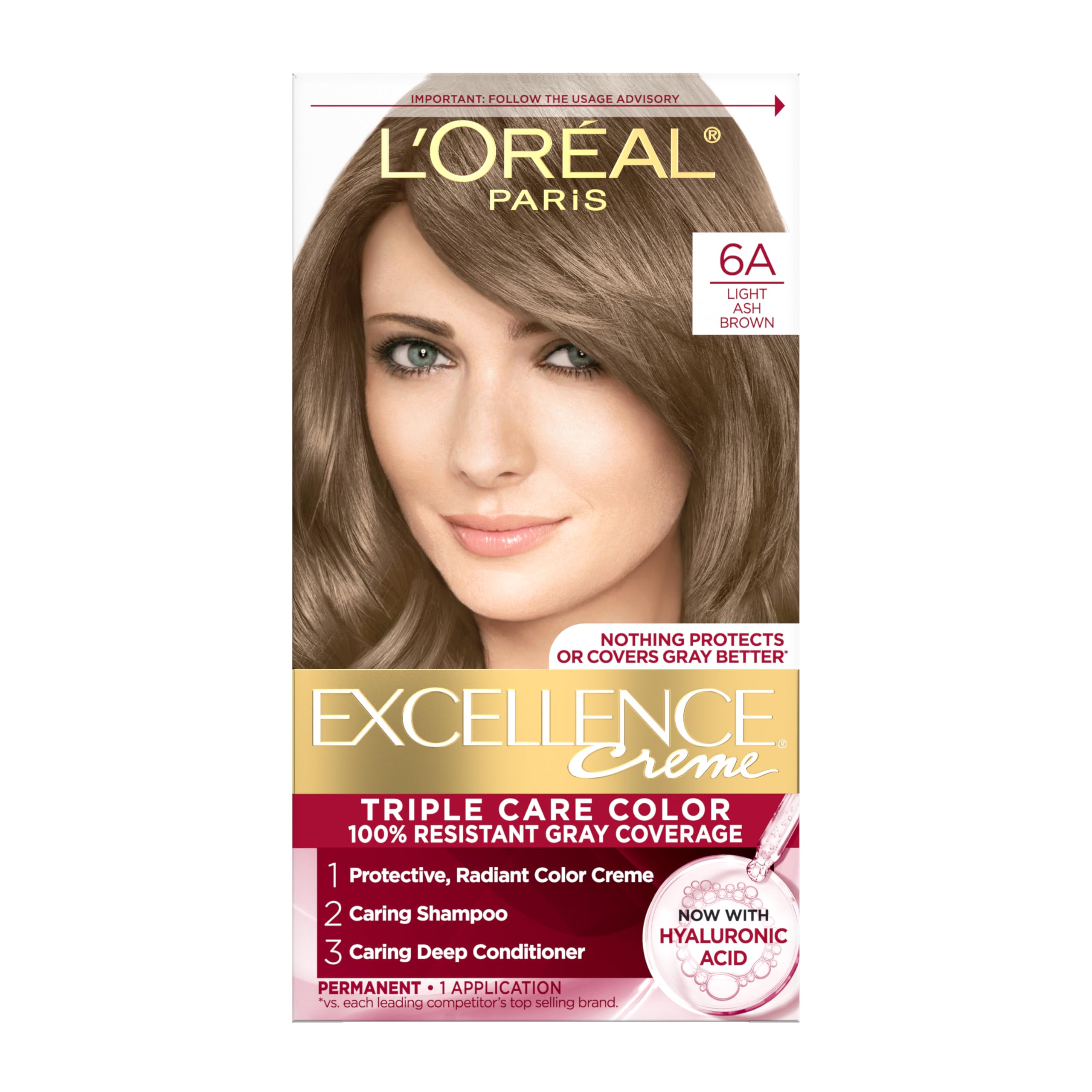 L 'Oreal Excellence Creme Pro – Keratine # A Light Ash Brown – Cooler 1 Application (parallel import goods) [並行輸入品]