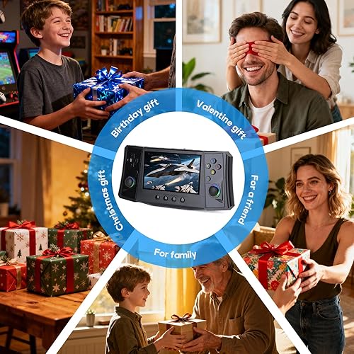 Miniatura 8 de Nueva consola de juegos de mano retro R50 2025, 50000 juegos precargados, almacenamiento expandible de 256 GB, pantalla IPS HD de 4.5 pulgadas,