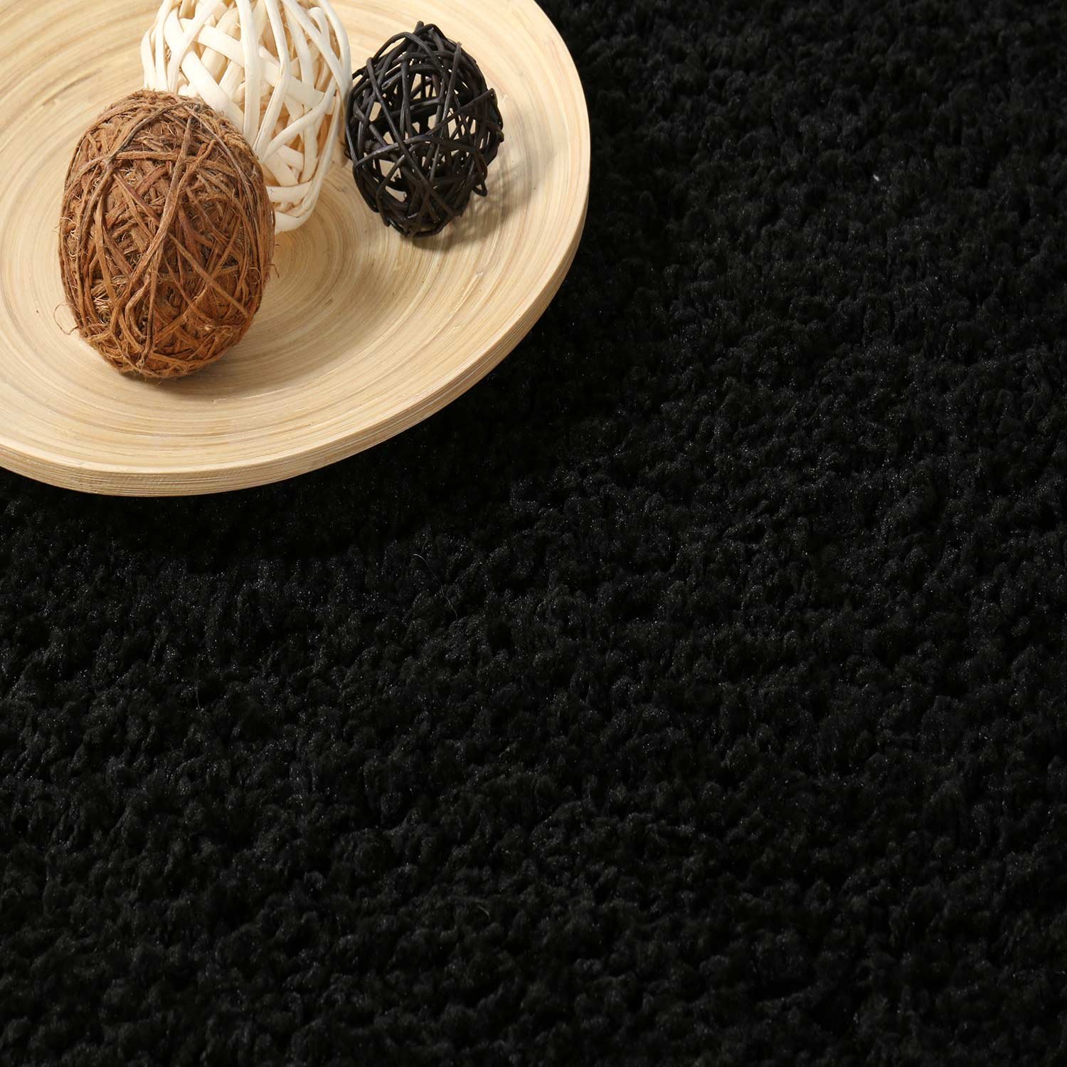 Vimoda Prime Shaggy Teppich Schwarz Hochflor Langflor Teppiche Modern – Bild 3