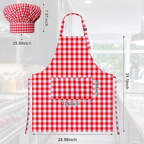 Miniatura 3 de Toulite 4 piezas de decoración de fiesta temática italiana, disfraz de chef, sombrero de chef, delantal, sombrero de chef de estilo italiano y