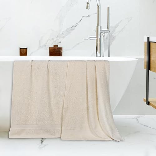 Vista 87 de Superior Juego de toallas de baño de algodón de 2 piezas, toallas grandes para cuerpo, secado rápido, artículos esenciales de baño, baño
