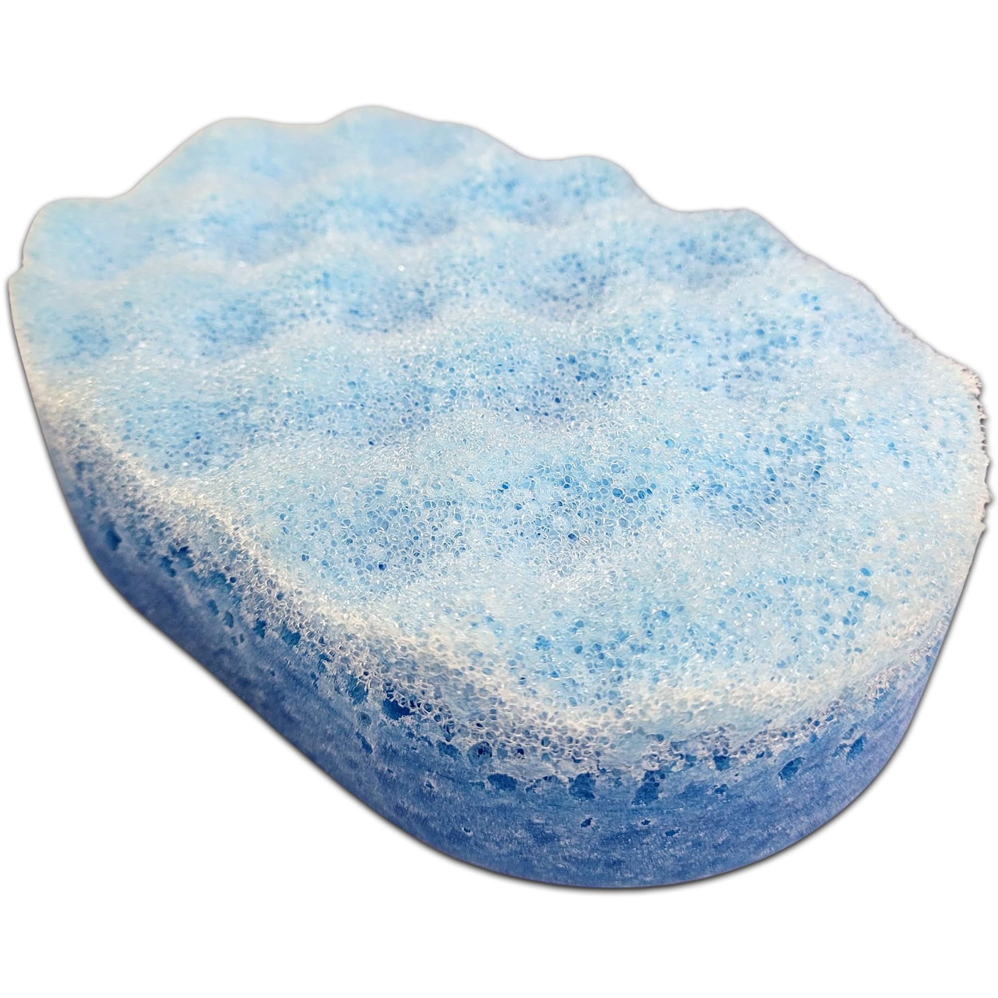Angel Exfoliating Soap Sponge - 250g - Moisturising Shea Butter - Perfume Scent - Vegan Friendly - Puddle of Wax - Made in The UK