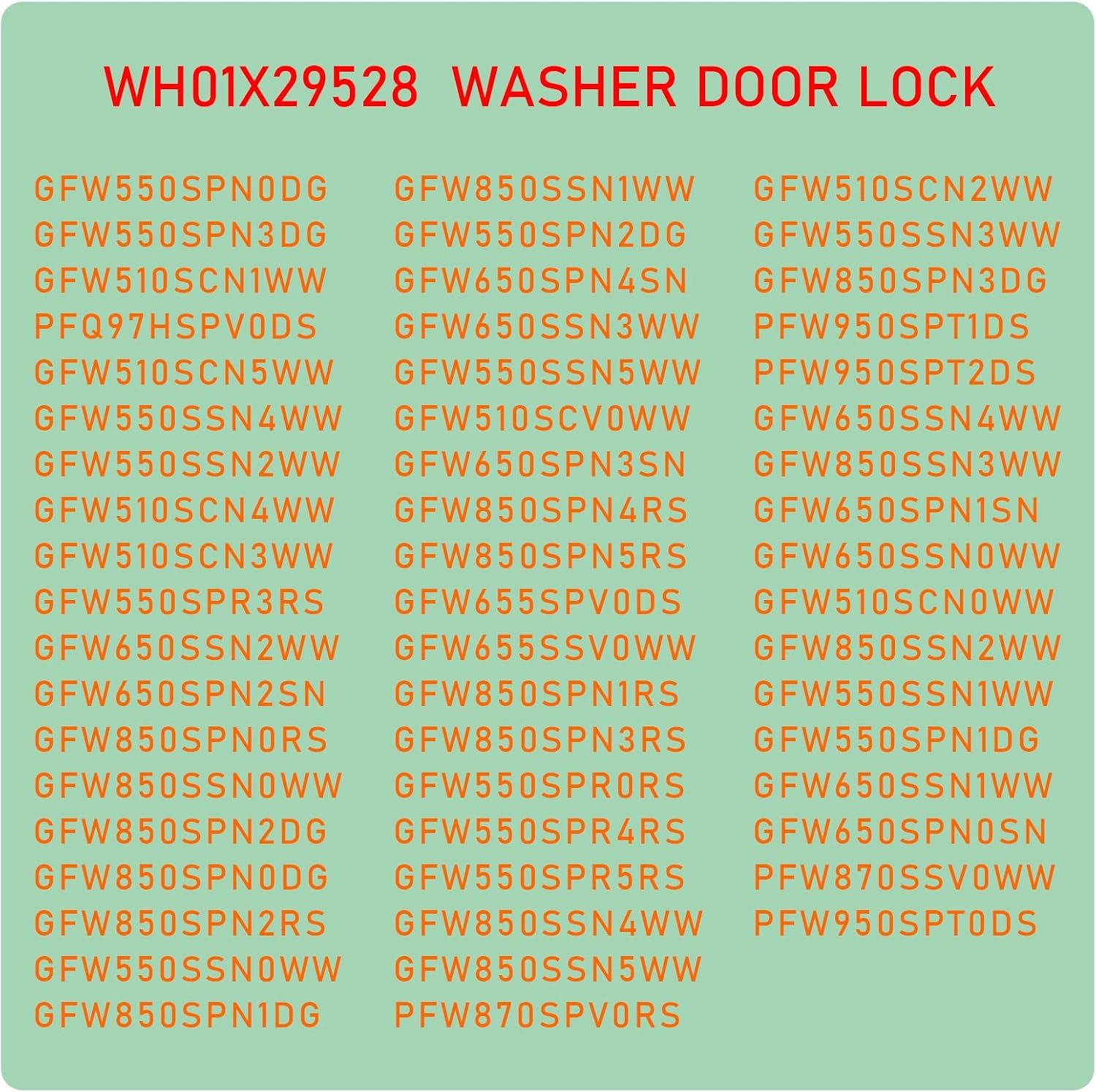 WH01X29528 Washer Door Lock Replacement Compatible with GE Washing Machines - WH01X29528 Washing Machine Door Lock Switch Assembly Replace EAP12749276, AP6985313, 4958749