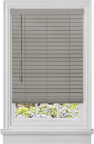 PowerSellerUSA Persianas sin cordones, privacidad y oscurecimiento de la habitación, mini persiana de vinilo de 2 pulgadas de listones, tratamiento