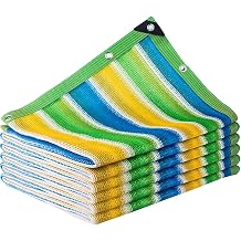 90% Colorful Rainbow Shade Cloth with Grommets,Blocking Mesh Tarp,Plants Shade Net Cover,Garden Shade Net,Sunblock Shade Sails,Outdoor Sun Protection for Patio Garden Pergola10x10ft3x3m