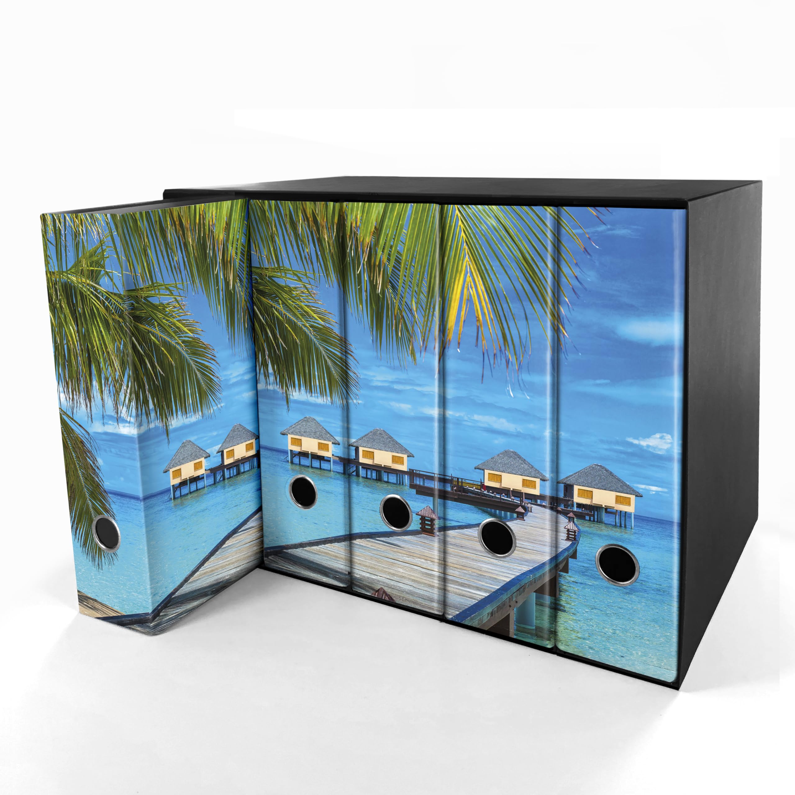 Set da 5 raccoglitori ad anelli MALDIVE - Faldoni SHAREPRINTING (H31 con 2 anelli)