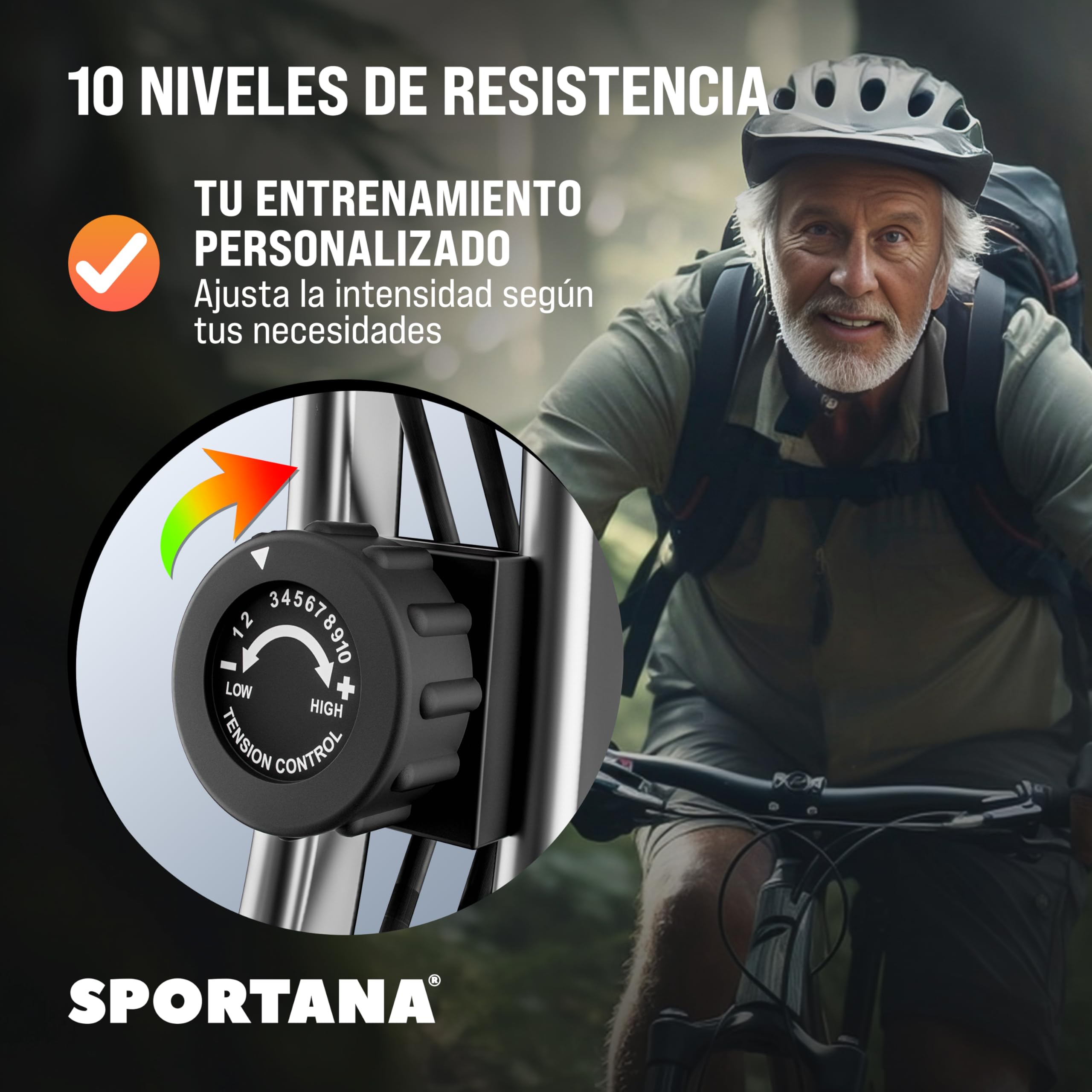 Bicicleta Estática Plegable Ergómetro Resistencia Pantalla LCD Silenciosa Altura Ajustable en 7 Posiciones 2 Bandas Fitness Ahorro Espacio Bici Interior Casa Máx. 140 Kg Modelo a Elegir