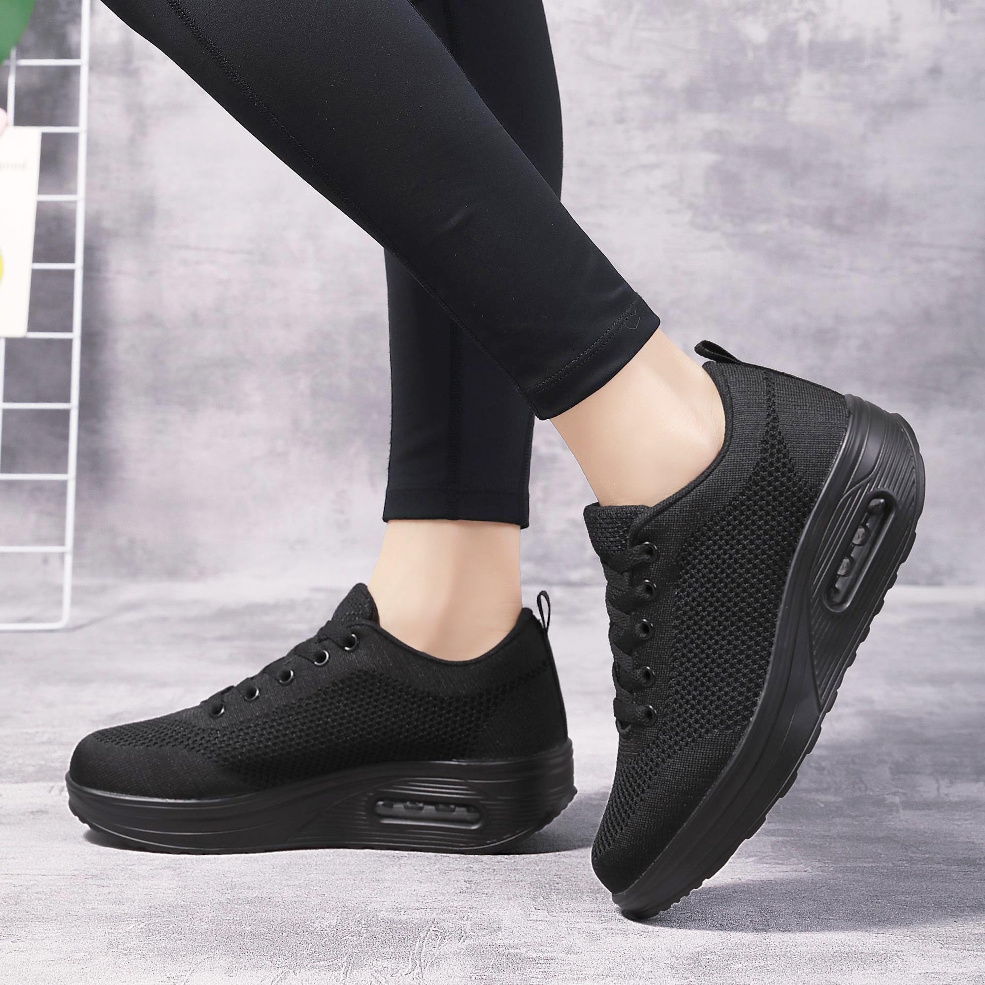 Zapatillas de Mujer Deportivas Cuña Running Gimnasio Fitness Trabajo Cómodos