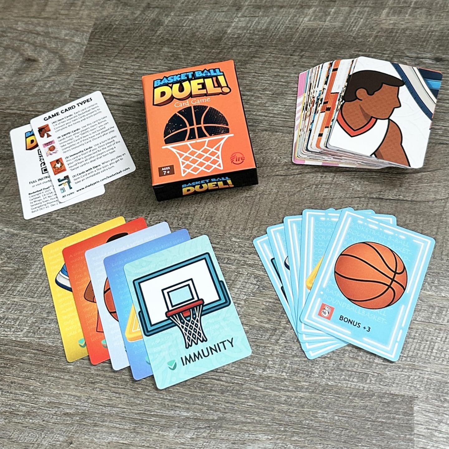 Card Game – Fast-Paced Puzzle & Strategy Basketball Game for Kids, Teens & Adults | 2–5 Players or Team Play | Ages 7+ | Youth Basketball to NBA-Inspired Sports Family Game Night Fun