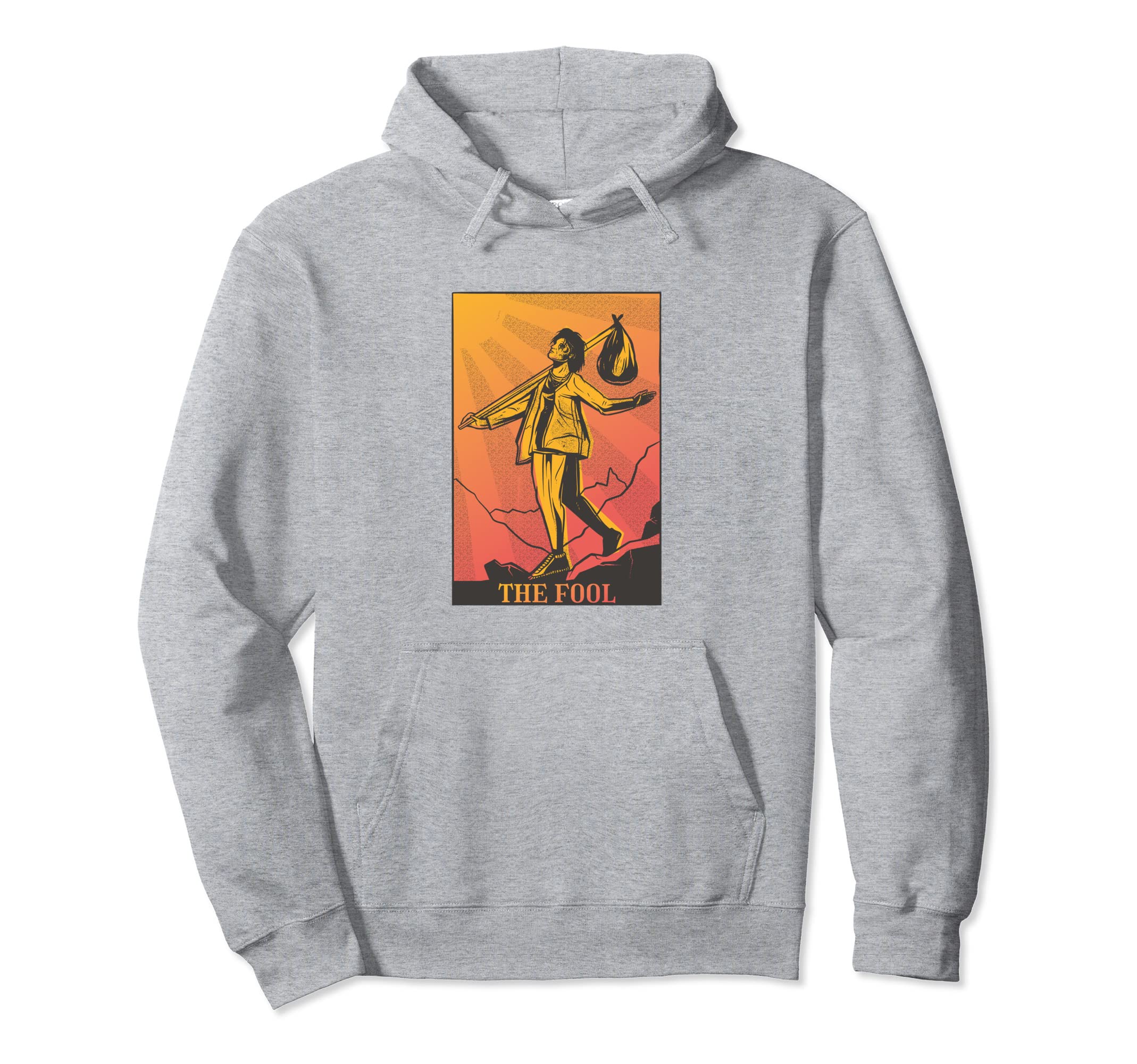 The Fool Tarot Card Astrology Occult Hobo With Bindle Pullover Hoodie