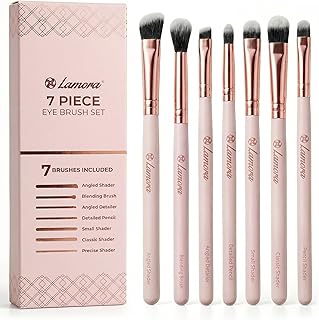 Lamora Lidschatten Pinsel Set - Augenpinsel Lidschattenpinsel Verblender Makeup Pinselset - Ideal Zum Verblenden von Lidschatten