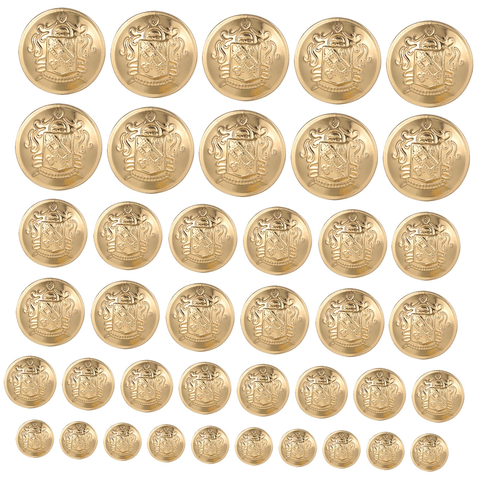 SHINEOFI 400stücke Vintage Goldene Knöpfe Für Kleidung Dekorative Nähschließen Runde Brass Buttons Für Anzüge Jacken Projekte Langlebig Und Einfach Zu Annähen