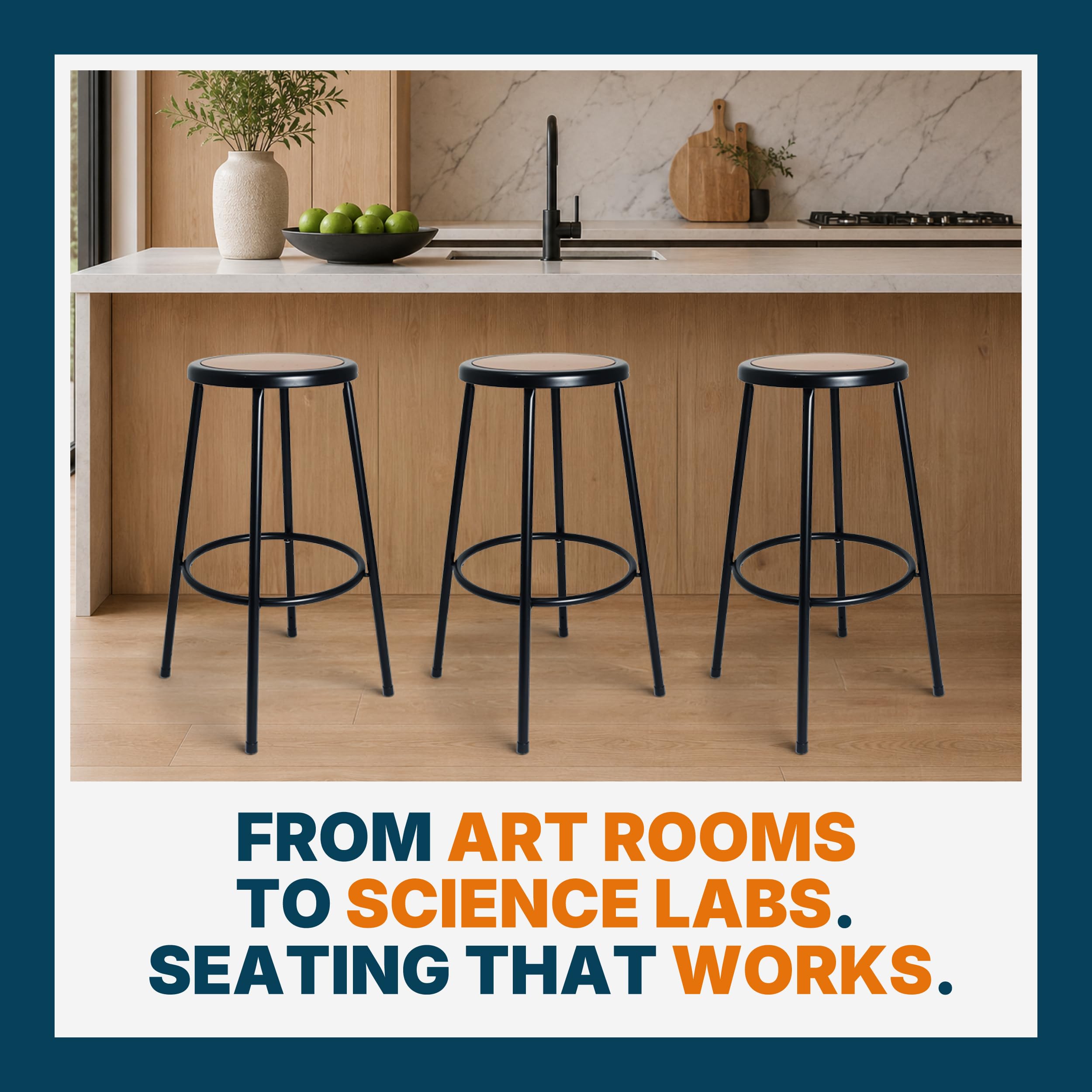 AD CORE round stool CIRCOLOⅡ Amazon.com: OEF Furnishings OEF6230-10-KD Assembly Required