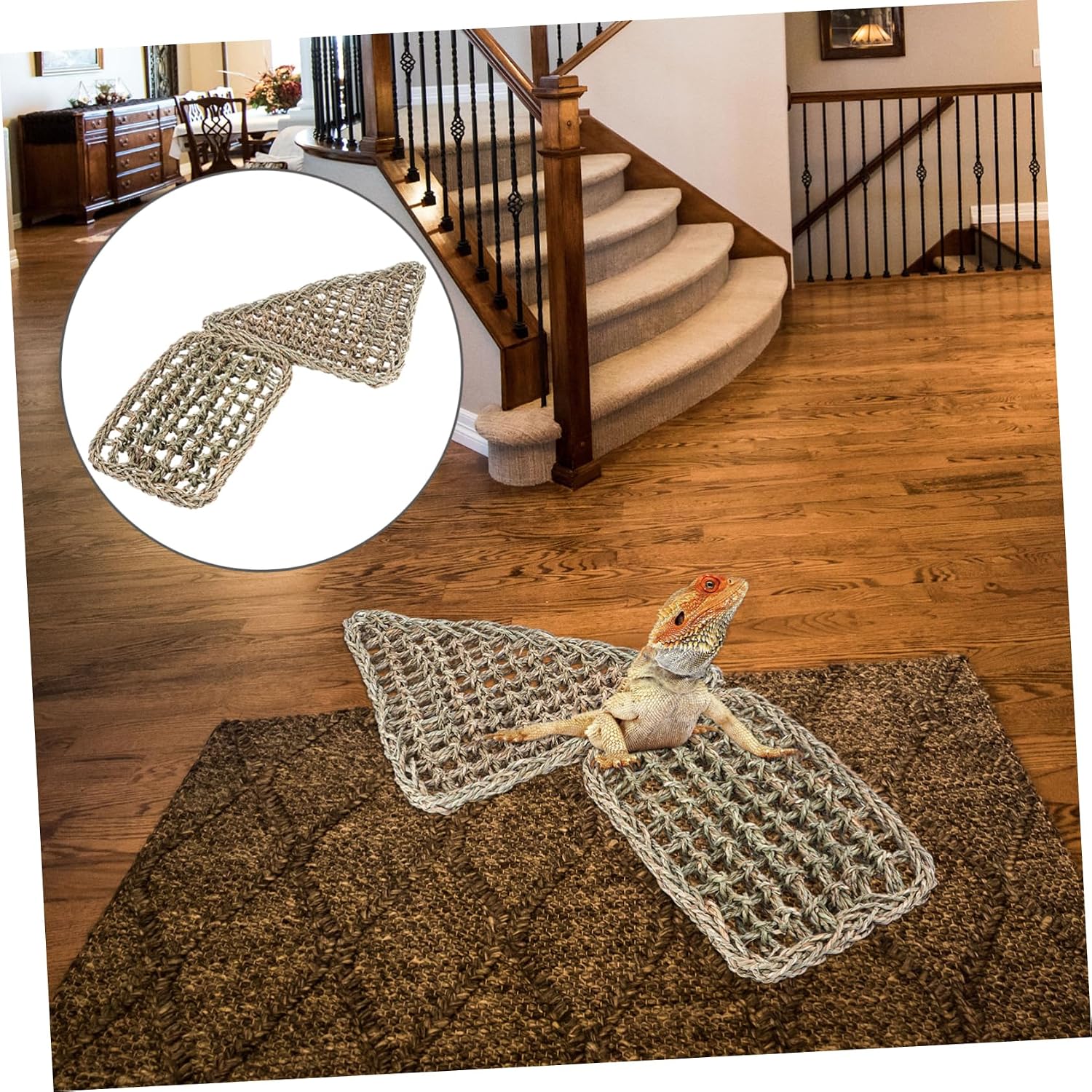 2pcs Bearded Dragon Hammock Lizard Gecko Mat Reptile Terrarium Bedding Pet Pad