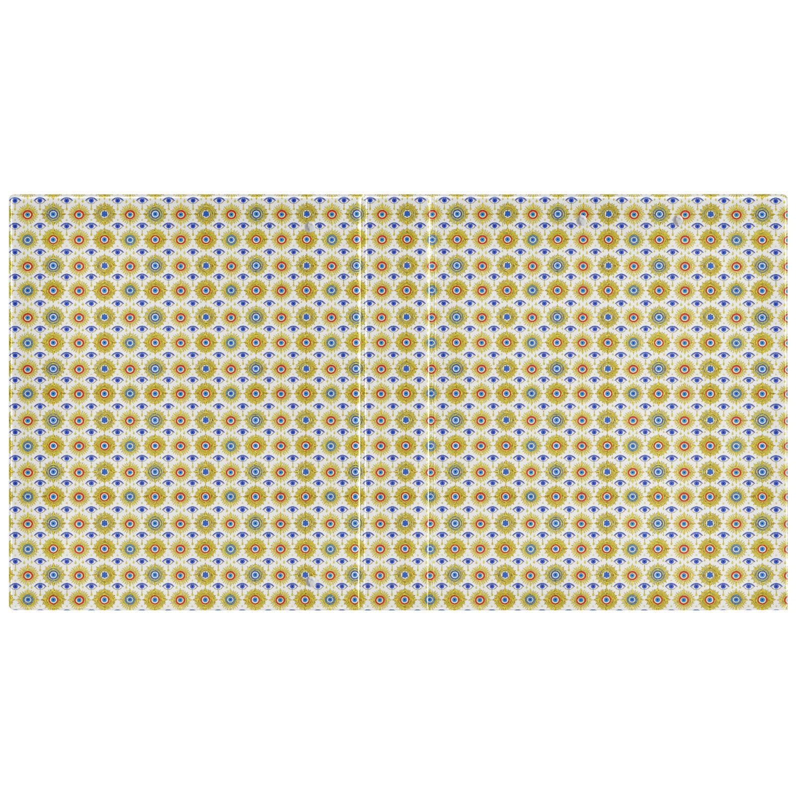 Cartellina con 3 anelli da 3,8 cm, confezione da 2 pezzi, blu e oro